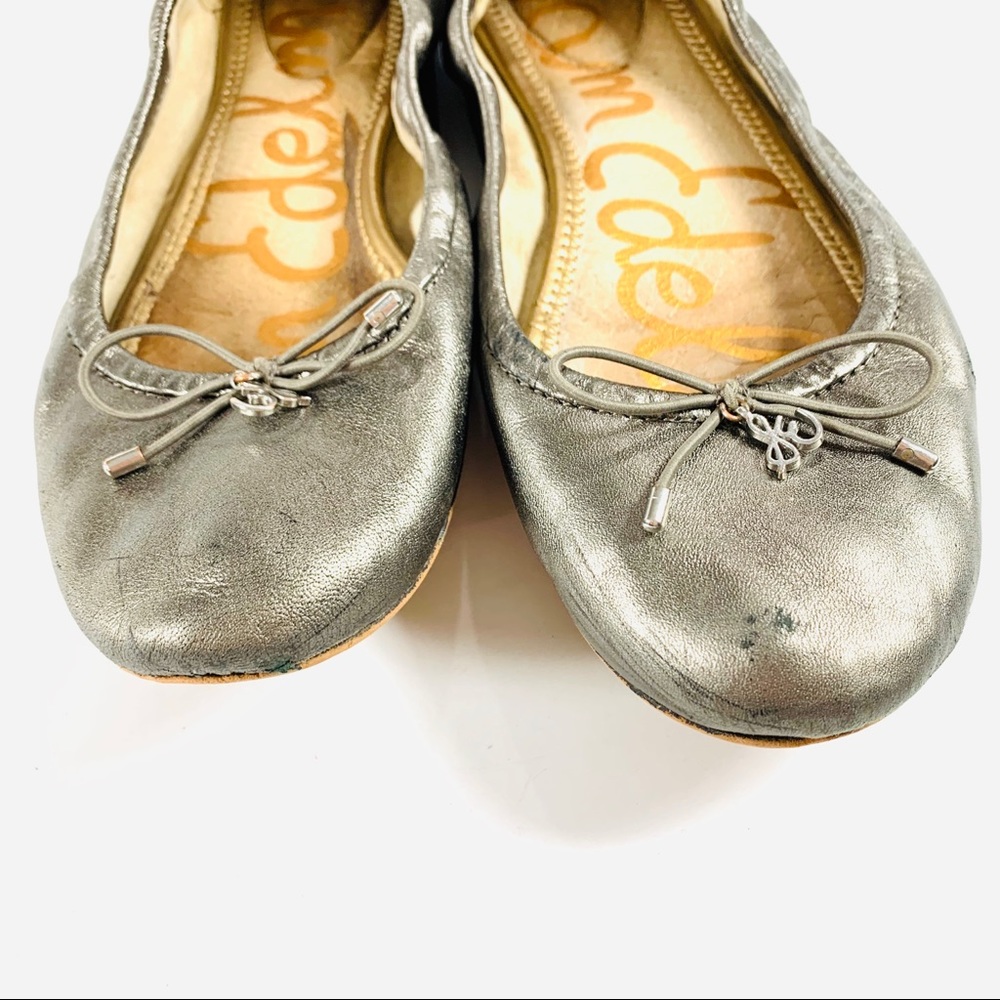 Sam Edelman Flats Silver Leather Size 8.5 - Picture 3 of 7